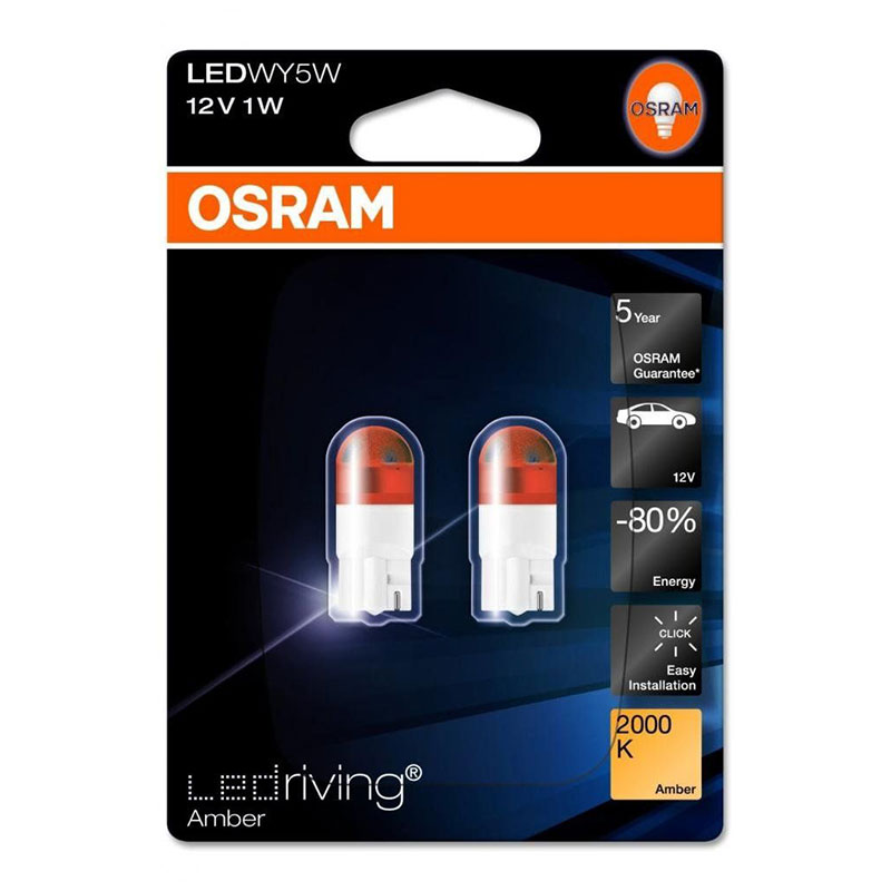 fiction Abandonment Adjustable LED BULB OSRAM LEDRIVING® PREMIUM 12V - 1W (W5W) YELLOW 2000 K - Carblix