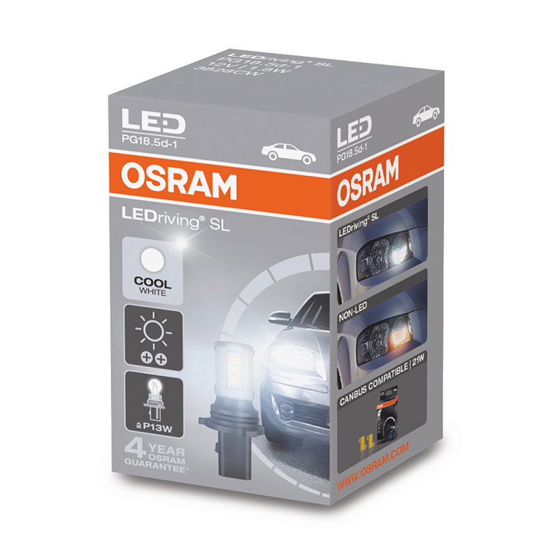 Osram led 12v. P13w led Osram. P13w 12v 13w PG18.5D-1. Светодиодные лампы p13w Osram LEDRIVING SL. Лампа ps19w 12v 1,6w LEDRIVING.